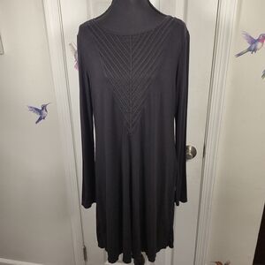 BCBGMAXAZRIA Black Shift Dress | Valentine’s Party Outfit | Little Black Dress L